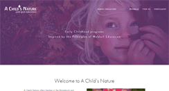 Desktop Screenshot of achildsnature.org
